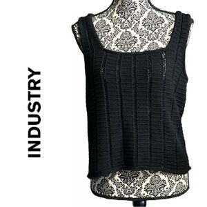 Industry Women’s 100 Cotton‎ Black Knit Tank Top - Size L